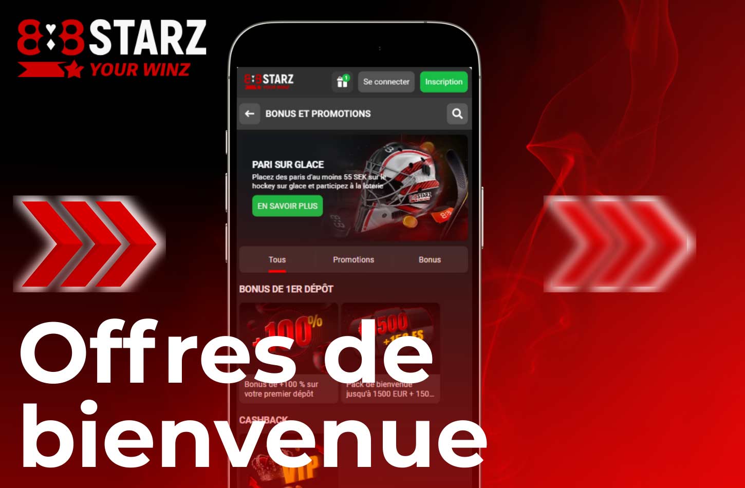 sur la plateforme 888Starz, les joueurs du Burkina Faso ont le choix entre deux bonus de bienvenue
