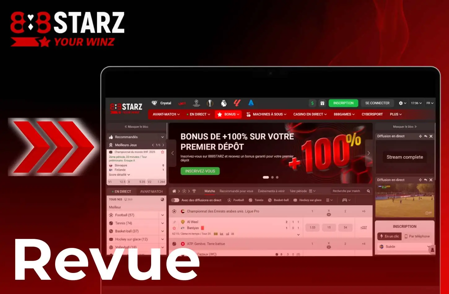 la création de la plateforme en ligne innovante 888Starz