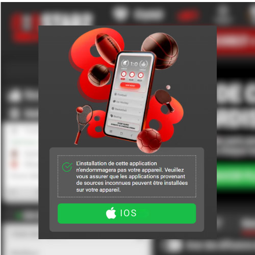 Installez l'application 888starz pour iOS